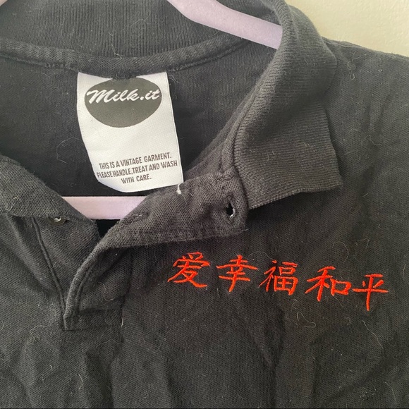 💔SOLD 🚨VIA DEPOP 💔 Vintage Goth MILK.IT Kawaii Collar Shirt / Top Small - Picture 2 of 4